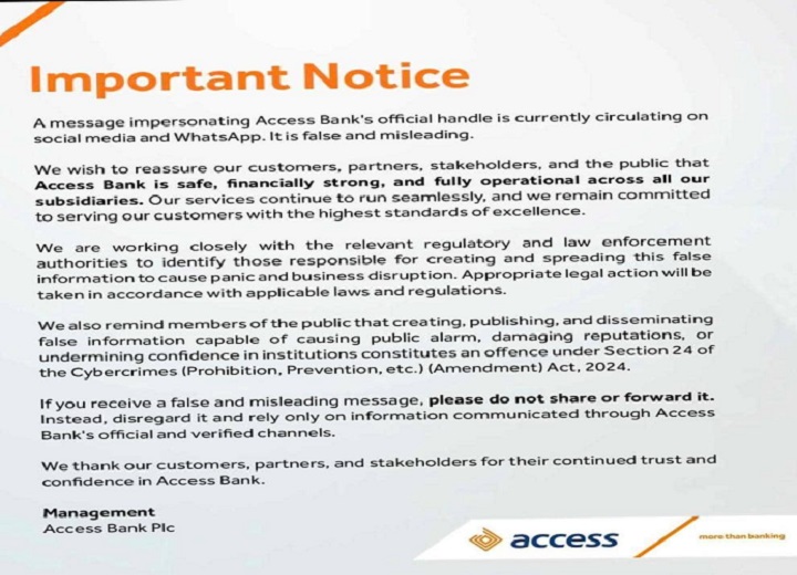 ACCESS ALERT